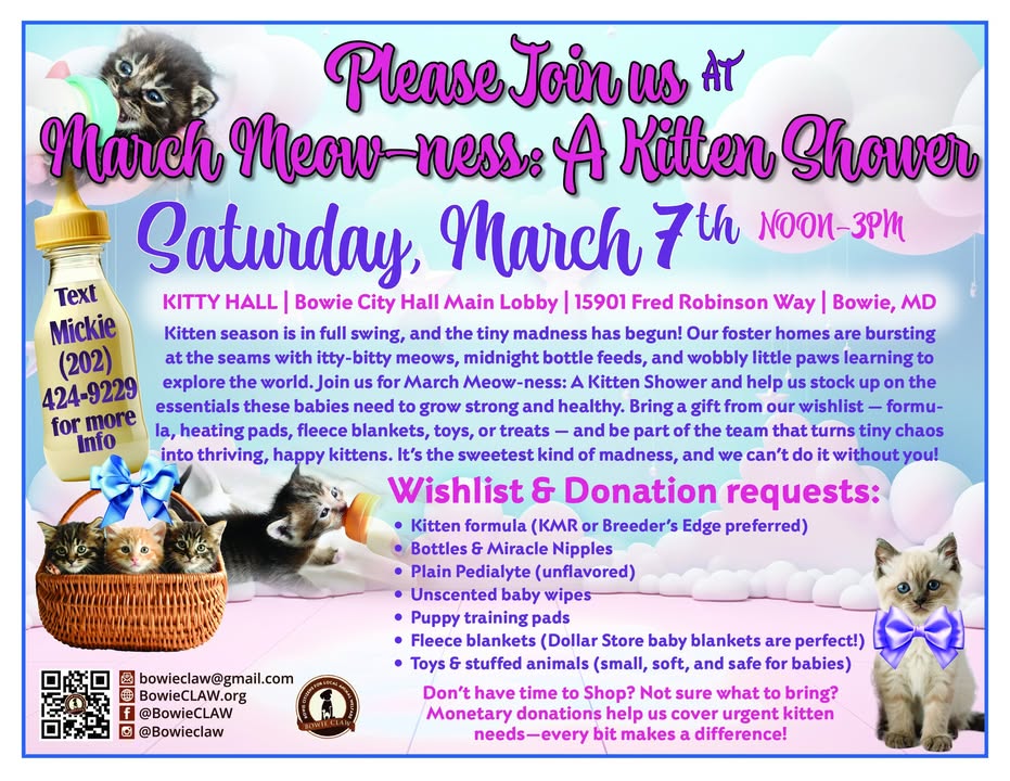 Bowie Citizens for Local Animal Welfare (CLAW)